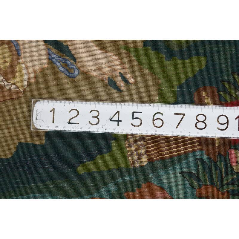 Hand Knotted Oriental 100% Wool Carpet Traditional Pictorial Multi-Colored Tabriz Area Rug - 4' 3'' X 3' 2''