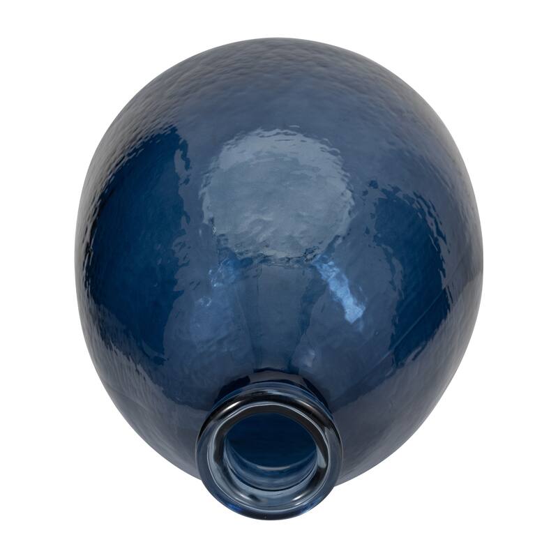 Sagebrook Home Glass Blue Solid Round Balloon Vase