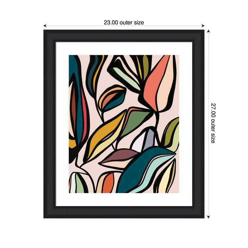 Kate and Laurel Fanciful Ficus Expansion by Alicia Bock Framed Wall Art Print