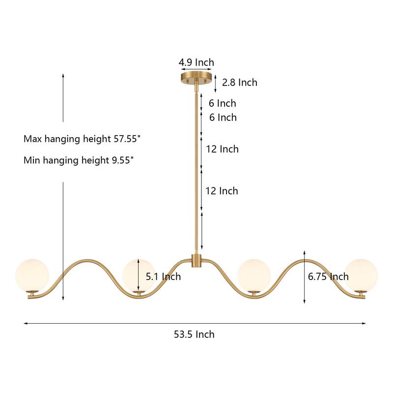 Acroma Elegant Chandelier Modern Linear Chandelier Ceiling Light
