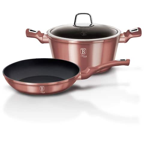Berlinger Haus 3-Piece Compact Cookware Set, i-Rose Collection