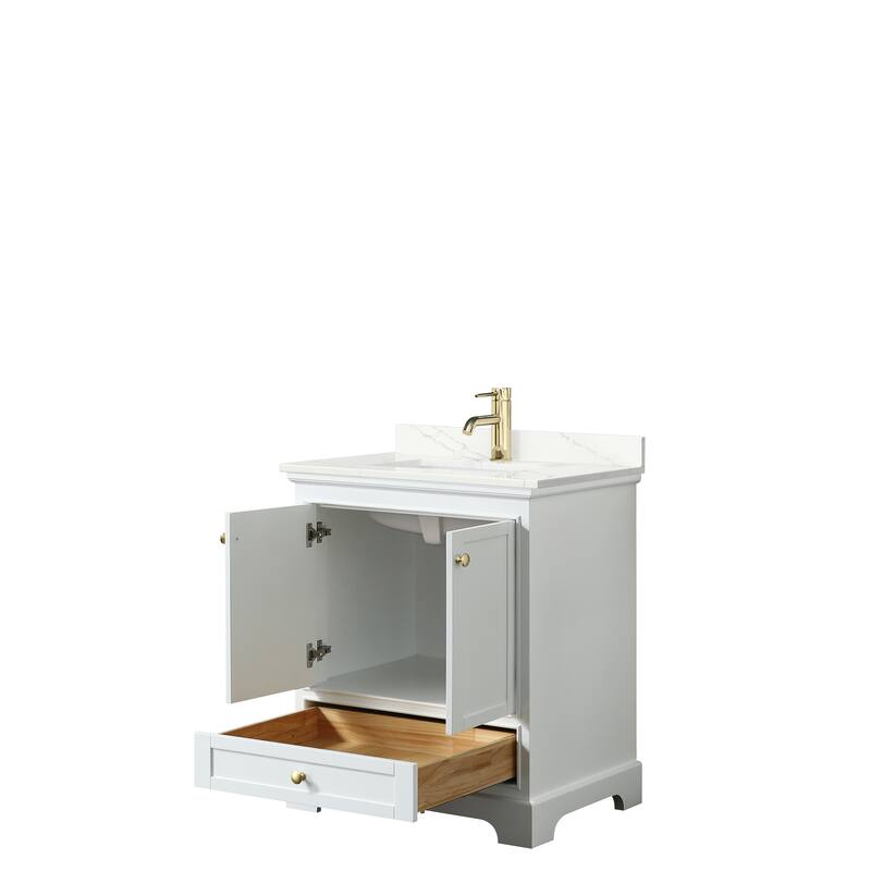 Deborah 30-inch Single Vanity, Quartz Top