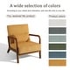 preview thumbnail 59 of 161, 25" W Mid Century Upholstered Wood Accent Chair with Pillow