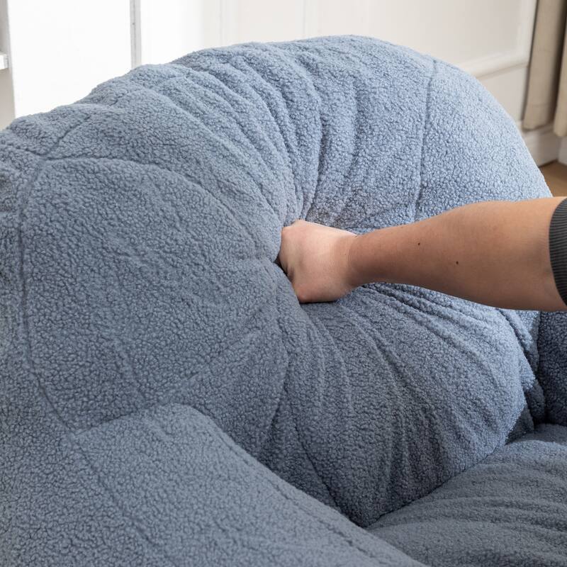 Bean Bag Chair Soft Fluffy Lazy Sofa with Memory Foam