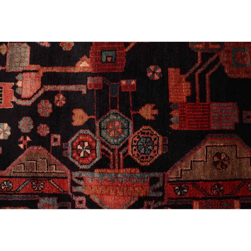 ECARPETGALLERY Hand-knotted Anadol Vintage Navy Wool Rug - 5'7 x 10'10