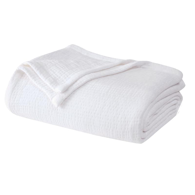 Truly Soft Matelasse Organic Blanket - Full/Queen - White