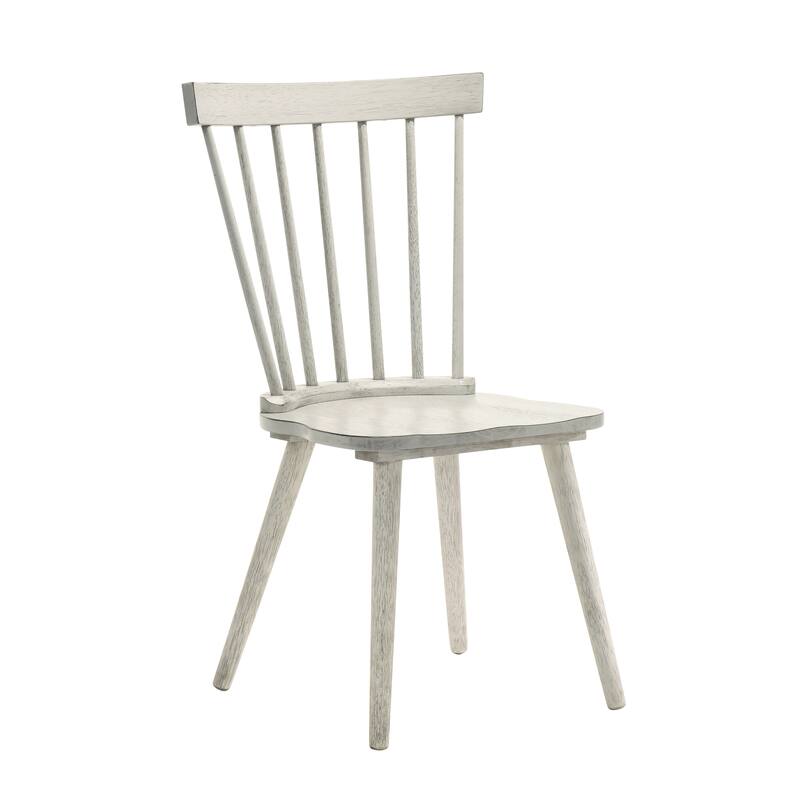 Farmhouse Dining Chair Side Chair Meeting Room Chair Set of 2 White Office Chair Coffee Chair with Wood Legs