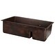 preview thumbnail 2 of 13, 33-in Hammered Copper Kitchen 70/30 Double Basin Sink with Short 5-in Divider w/ Accessories (KSP3_K70DB33199-SD5)