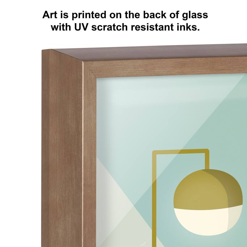 Kate and Laurel Blake Time to Relax Framed Printed Glass by Rachel Lee