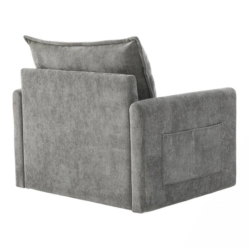 Chenille Swivel Accent ArmChair
