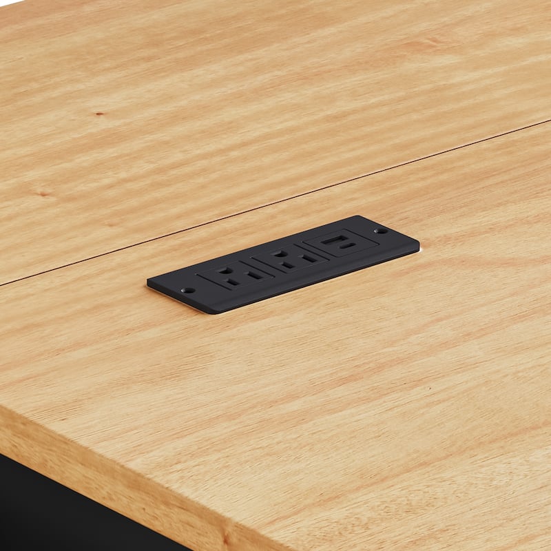 Kitchen Island with Drop Leaf and 6 Deep Drawers