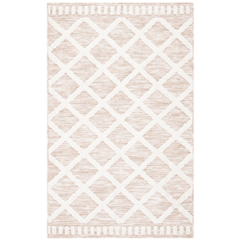 SAFAVIEH Easy Care Machine Washable Galyna Geometric Rug - 2' x 3' - Beige/Ivory - Runner/Rectangle
