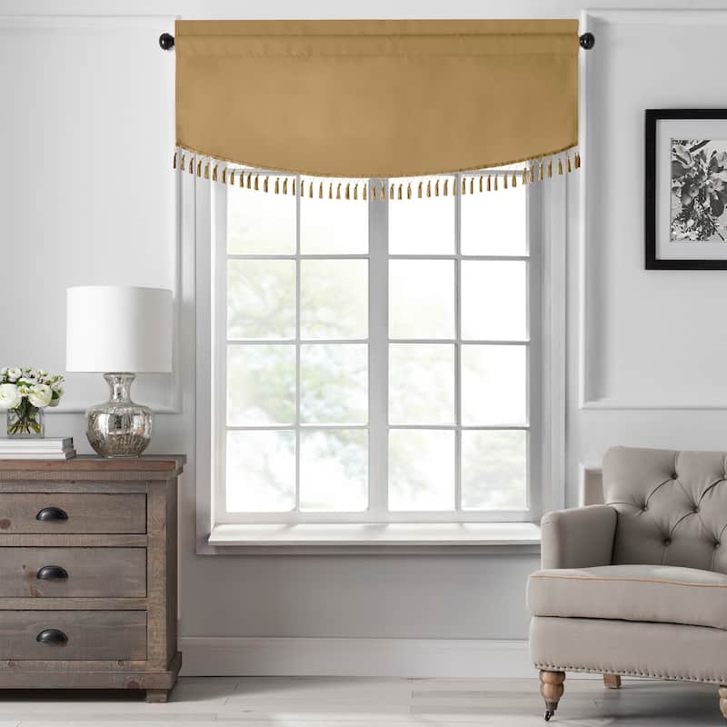 SunVeil Vanderbilt Scallop Tassel Window Valance - 50"x19"