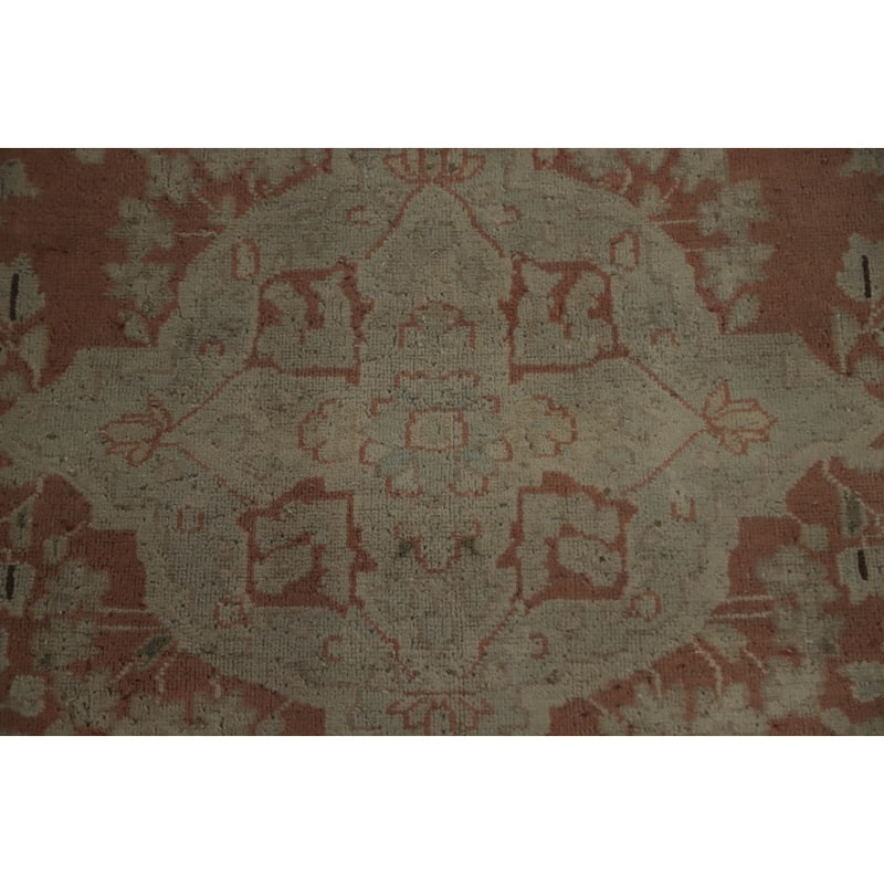 Hand Knotted Oriental 100% Wool Carpet Traditional Floral Pink Kerman Area Rug - 12' 8'' X 9' 8''