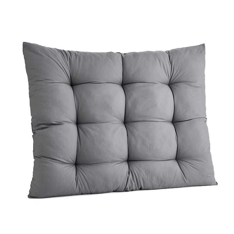 Rainha - Puffy Tufted College Headboard - Real Gray