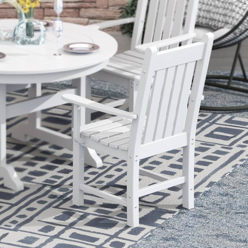 Laguna Hdpe All Weather Outdoor Patio Dining Chair With Arms