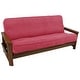 preview thumbnail 10 of 17, Microsuede Corded Full-Size 8-10 Inch Thick Futon Cover - Full Bery Berry