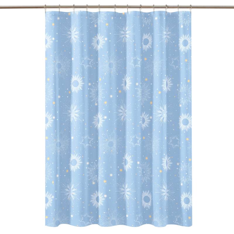 Lemon Tree Uriel 72x72 Blue Shower Curtain - 72 x 72 - Blue