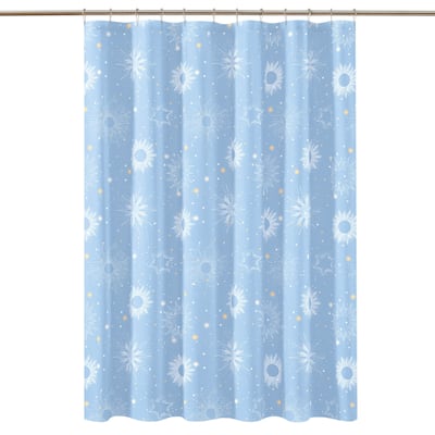 Lemon Tree Uriel 72x72 Blue Shower Curtain