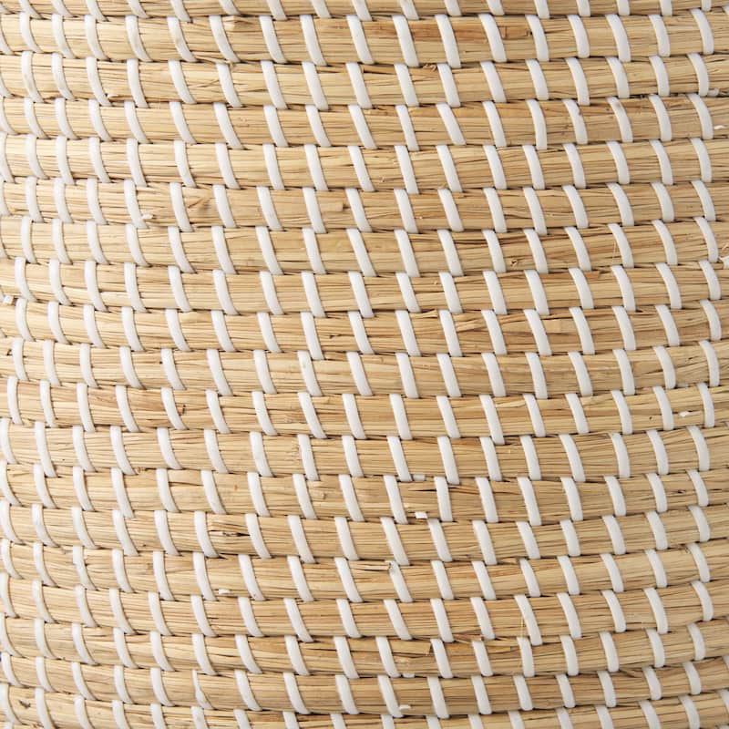 Olivia Beige Seagrass Baskets w/Lids (Set of 3)
