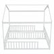 preview thumbnail 30 of 56, Double Twin House-Style Floor Bed with Fence and Guardrails, No Door