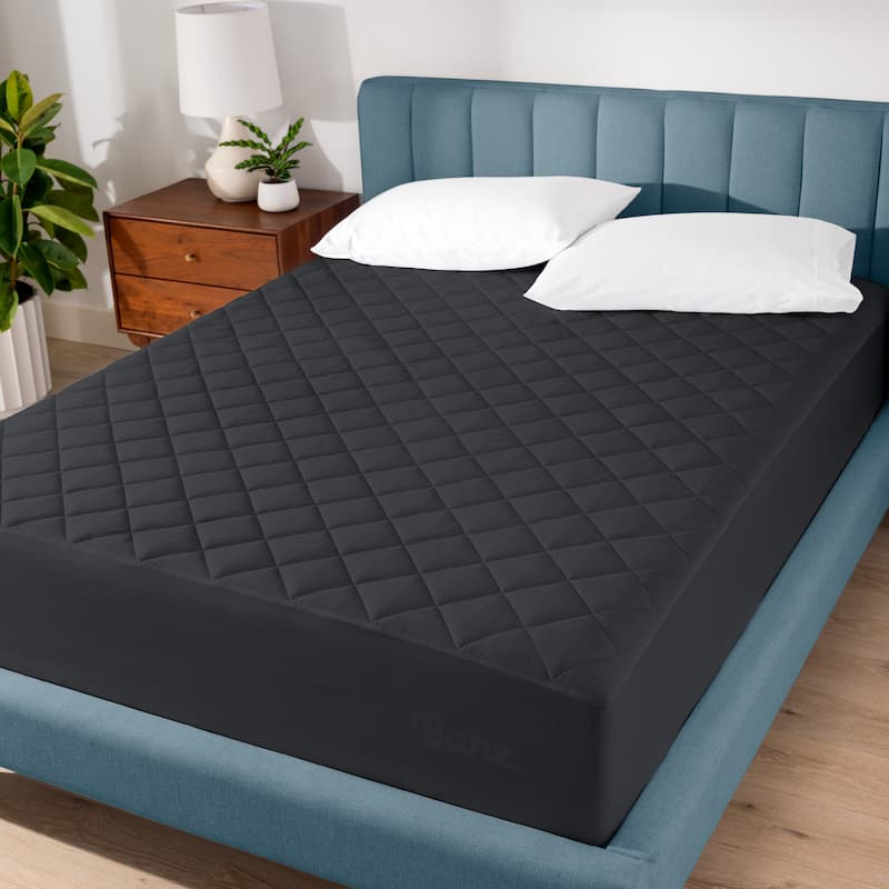 Bare Home Quilted Hypoallergenic Fitted Mattress Pad - Twin XL - Black
