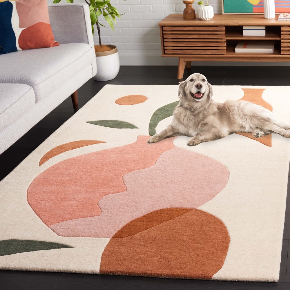 SAFAVIEH Handmade Rodeo Drive Kyara Mid-Century Modern Wool Rug
