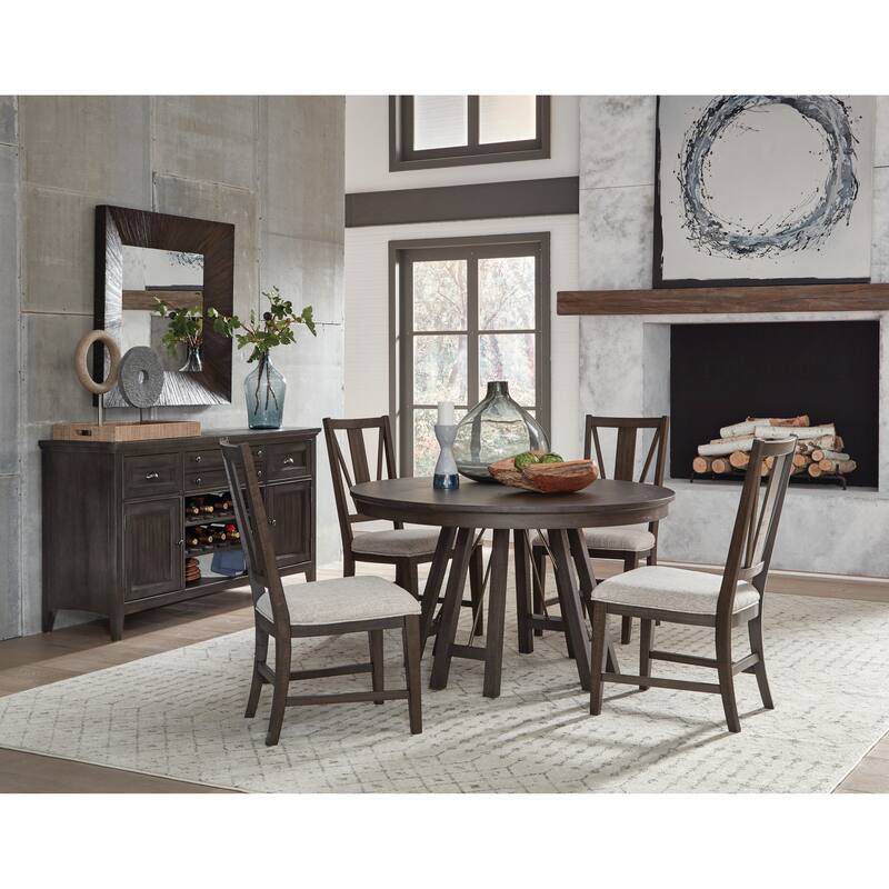 Magnussen Home Westley Falls Graphite 52" Round Dining Table - 52''W x 52''D x 30''H