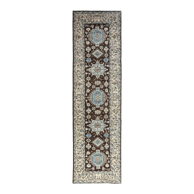 Serapi One-of-a-Kind Hand-Knotted Runner Rug - Brown, 2' 9" x 9' 9" - 2' 9" x 9' 9"