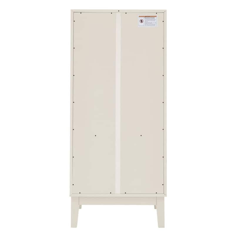 Mid Century Modern 53.5" Tall Kitchen Pantry Storage Cabinet with Doors and Drawers for Entryway Living Room Kitchen Garage