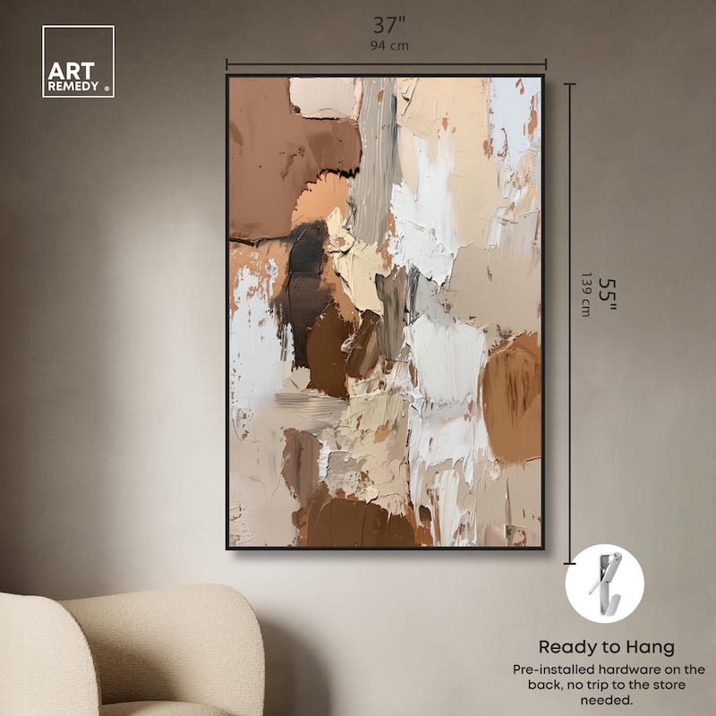 Beige Variations Canvas by Art Remedy