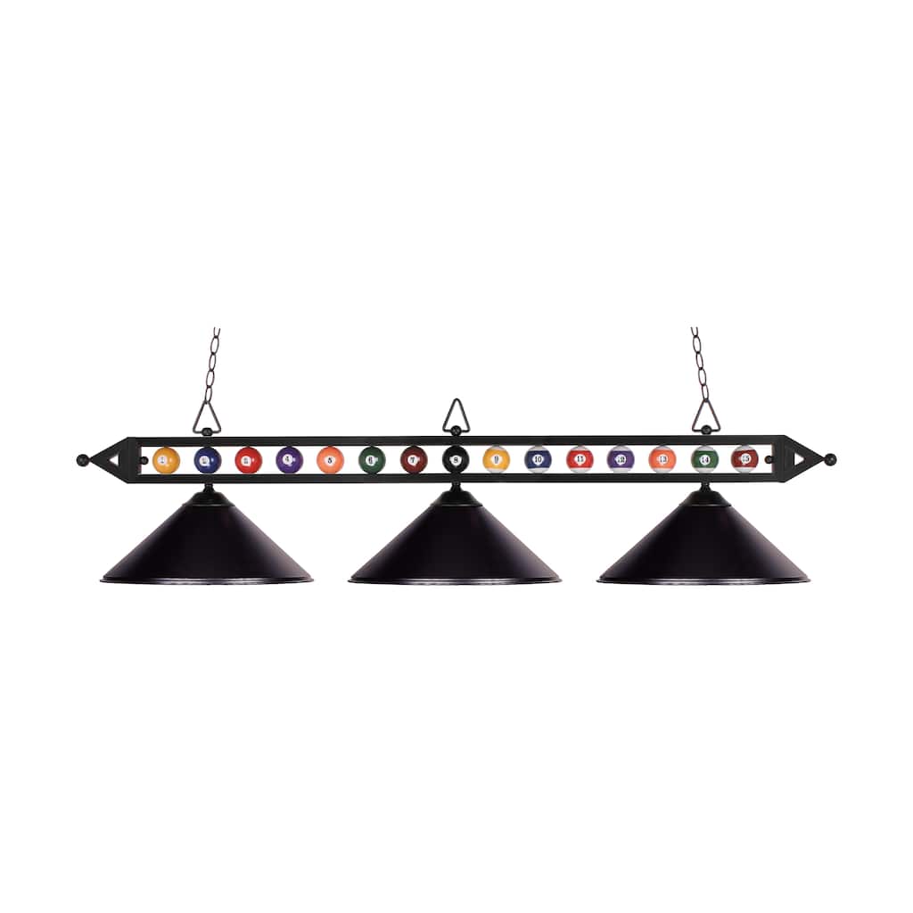 Elk Home Designer Classics Black With Metal Shade 3 Light Chandelier
