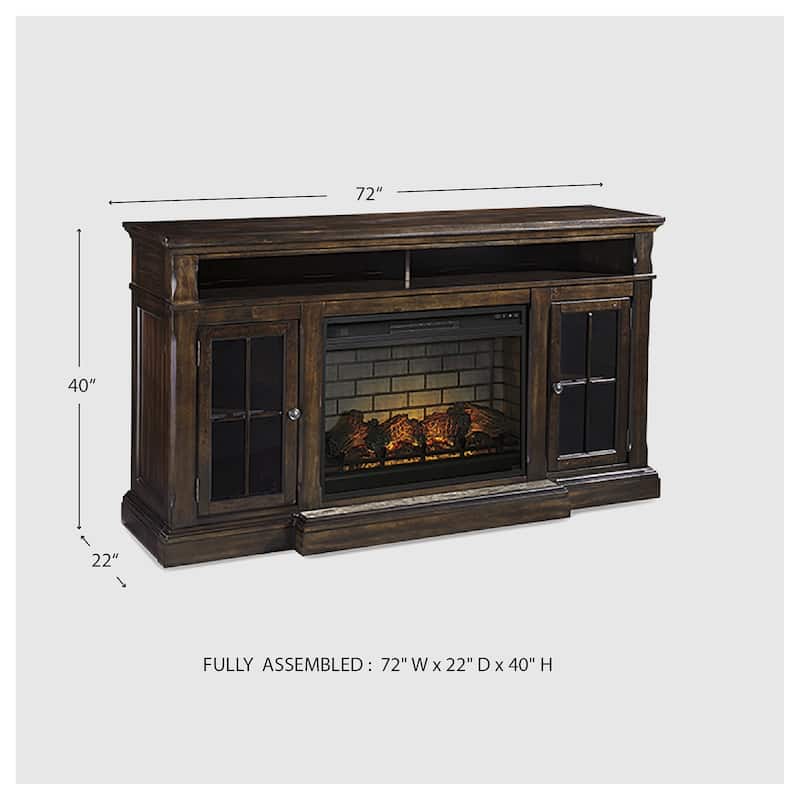 Roddinton 74" TV Stand with Electric Fireplace