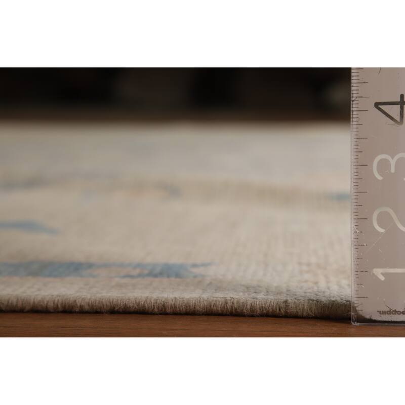 Hand Knotted Oriental 100% Wool Carpet Transitional All-Over Greys & Charcoal Oushak Area Rug - 11' 9'' X 8' 9''