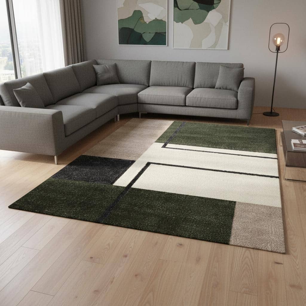 HomeRoots Geometric Modern Rectangle Area Rug - 8' X 11'