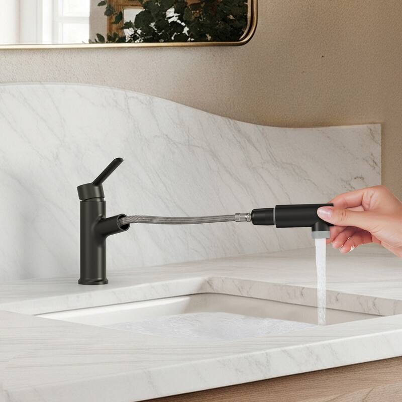 Single Handle Single Hole Bathroom Faucet with Pop‑Up Drain