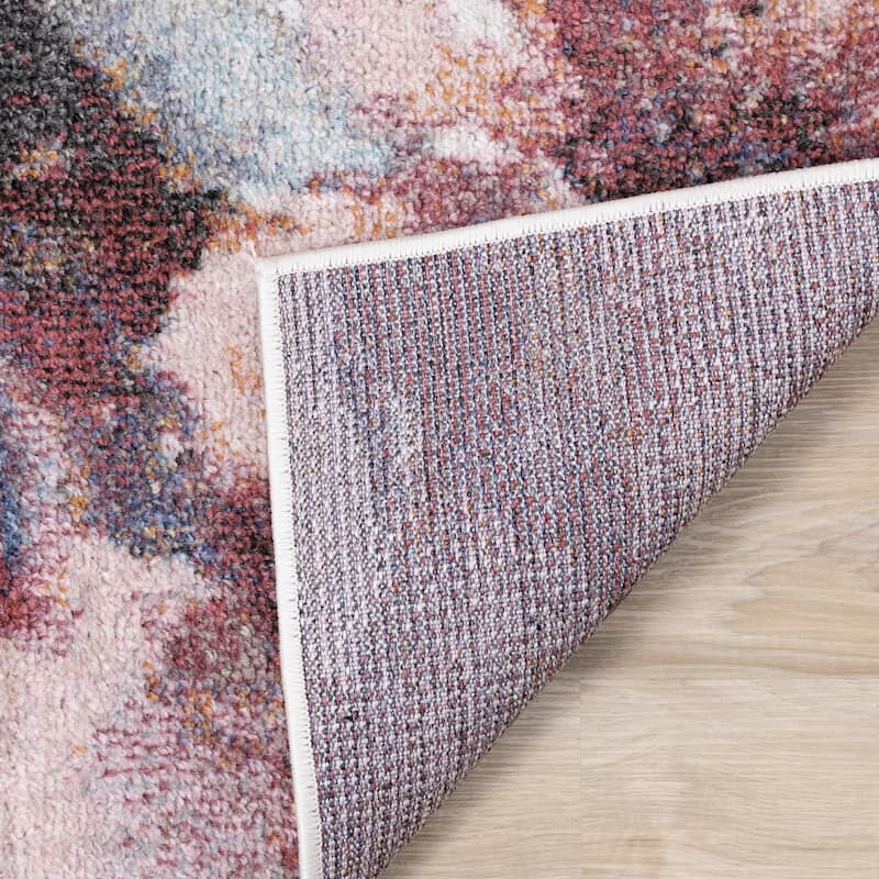 Fitzgerald Collection - Colorful Stream Cream/Grey Area Rug, 5'3" x 7'7"