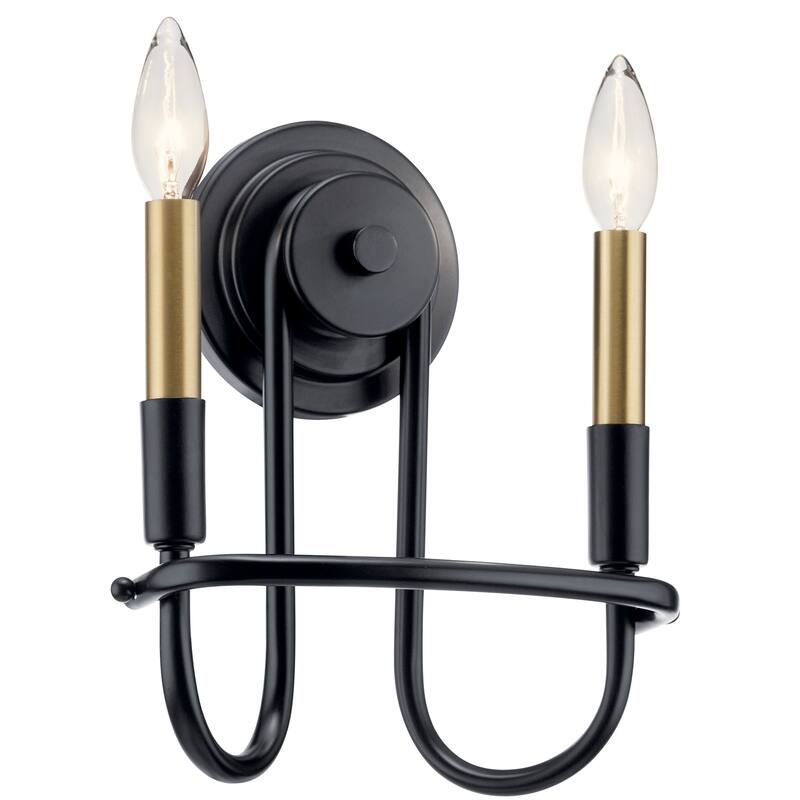 Kichler Lighting Capitol Hill 2-Light Wall Sconce Black