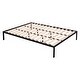 preview thumbnail 14 of 15, Black Twin over Full Size Metal Steel Bunk Bed with Shelves, Grid Panel, Sturdy Metal Bed Frame and Noise-free Wood Slats