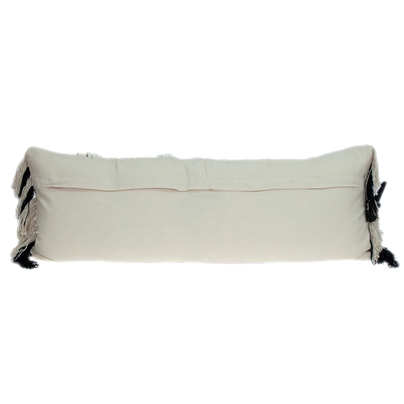 Black and White Geo Long Lumbar Throw Pillow 35 x 12 x 4 Single