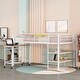 preview thumbnail 9 of 10, Twin Size Metal Loft Bed with Desk and Shelves