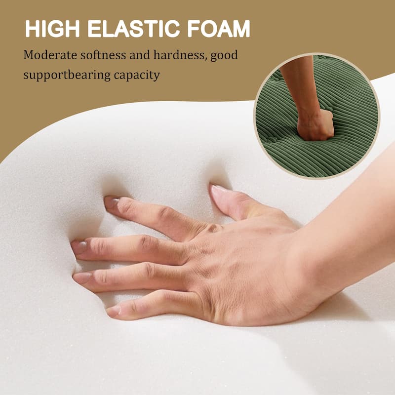 Oversized Sofa Corduroy Tufted Modular Sectional Set