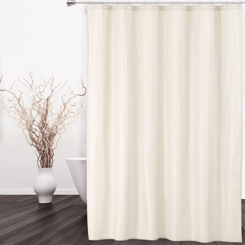 Waterproof Fabric Shower Curtain Liner with Magnets - Ivory 72" x 72"