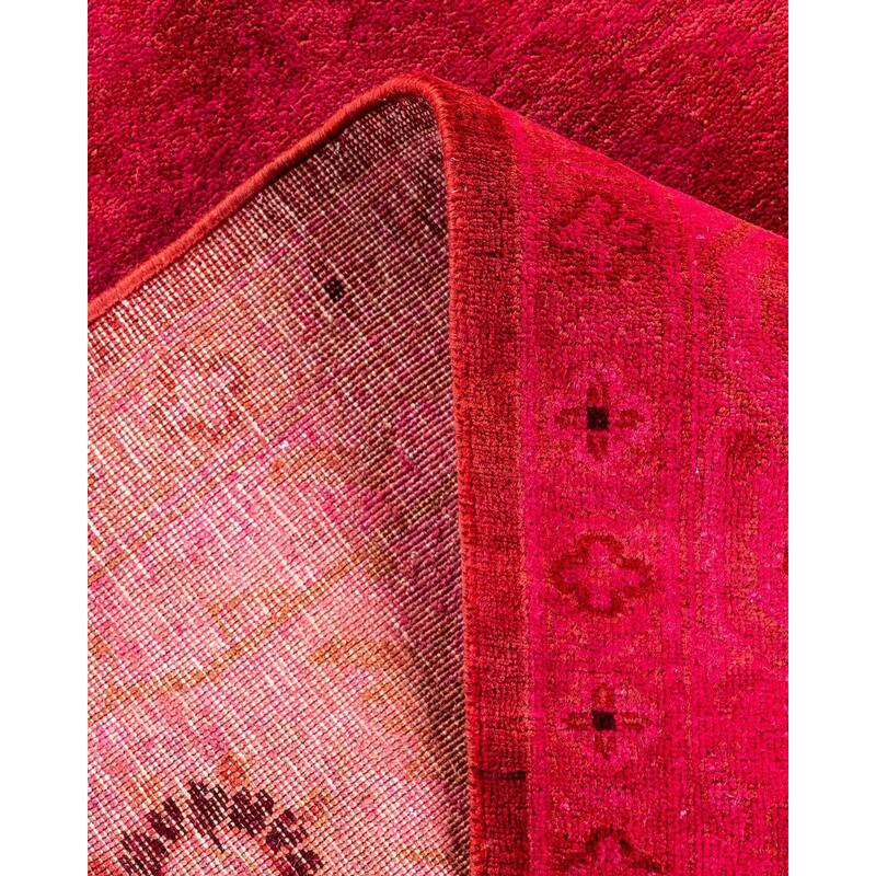 Vibrance, One-of-a-Kind Hand-Knotted Area Rug - Pink, 6' 0" x 9' 3" - 6' 0" x 9' 3"