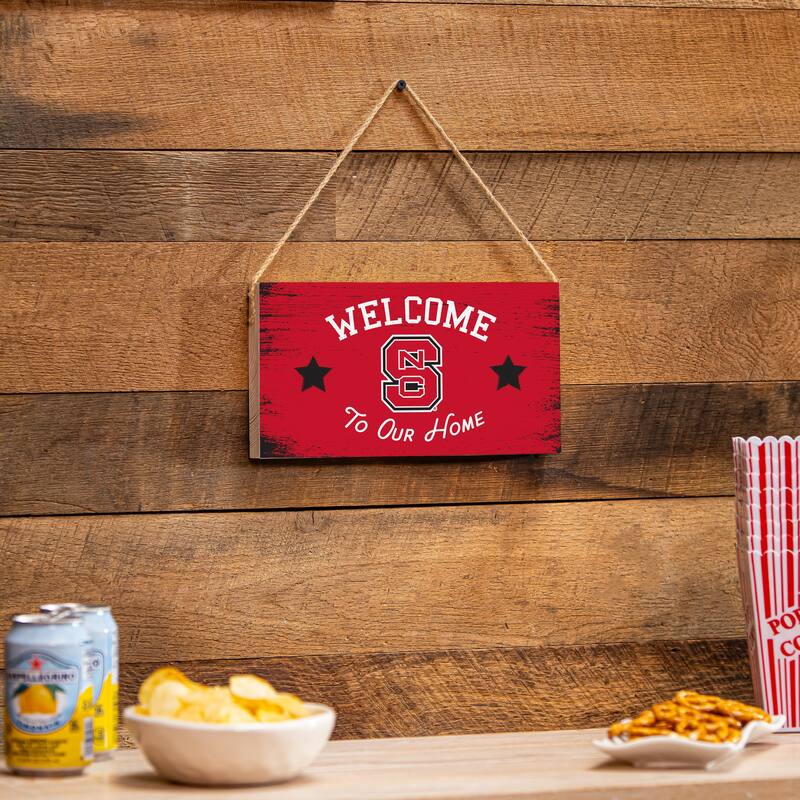 North Carolina State University Wooden Door Decor Wall Sign - Multi-Color - 6 x 11