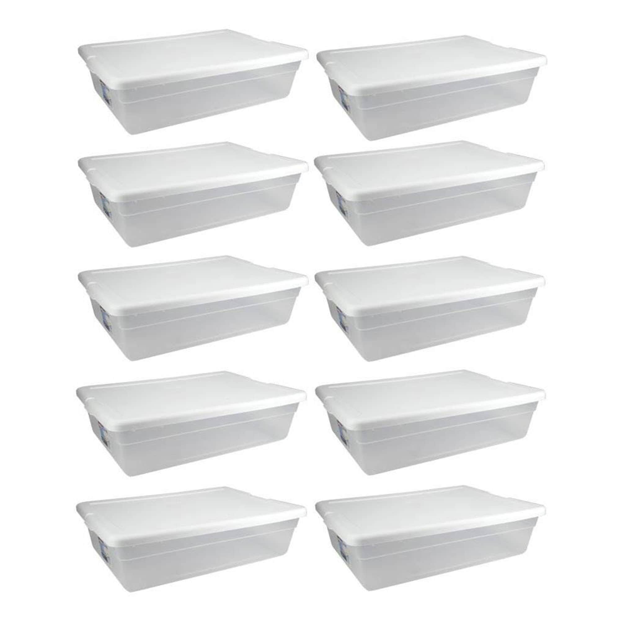 Sterilite 16 Quart Stacking Storage Box Container Tub, Clear (24 Pack)