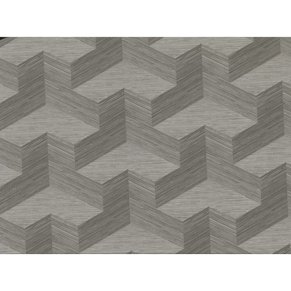 Brewster  2829-82067  Fibers 60-13/16 Square Foot - Y Knot - Unpasted Vinyl Wallpaper - Gray (Gray)