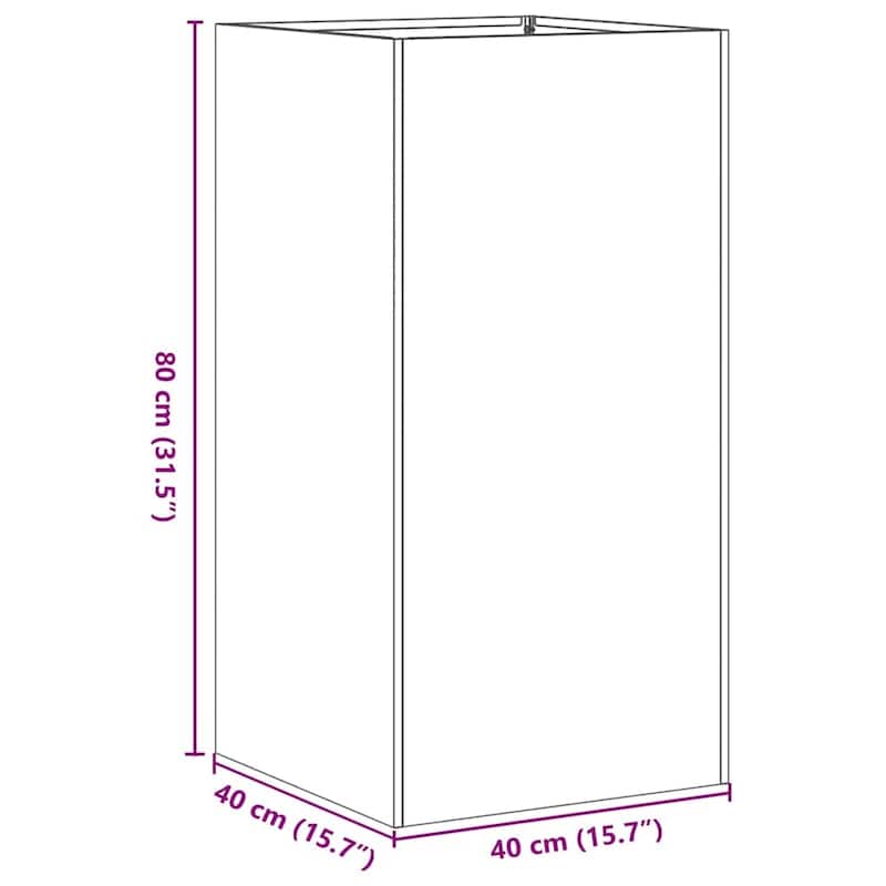 vidaXL Planter Raised Garden Bed Plant Flower Stand Rusty Weathering Steel