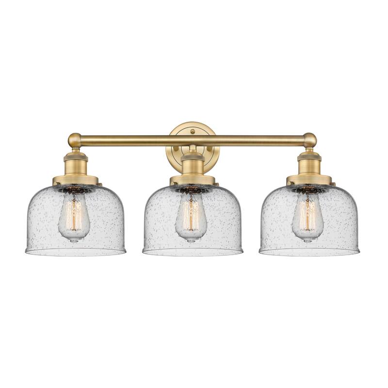 Innovations Lighting 616-3W-10-25 Bell Vanity Bell 3 Light 25" Wide - Brushed Brass / Seedy