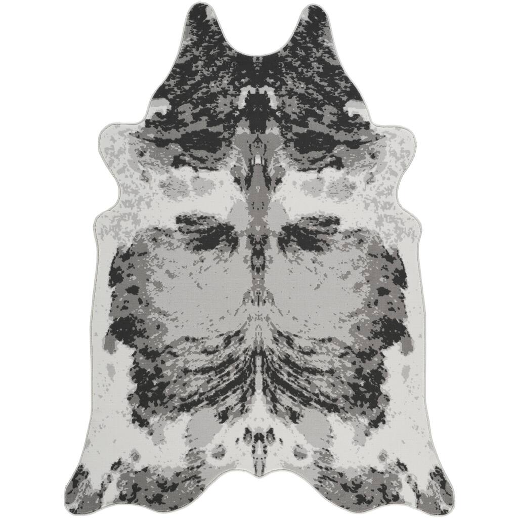 Gray 5 ft. x 7 ft. Luxury Area Rug, 0.43 Pile Height – Sophisticated Warmth for Any Room - 6' x 7'